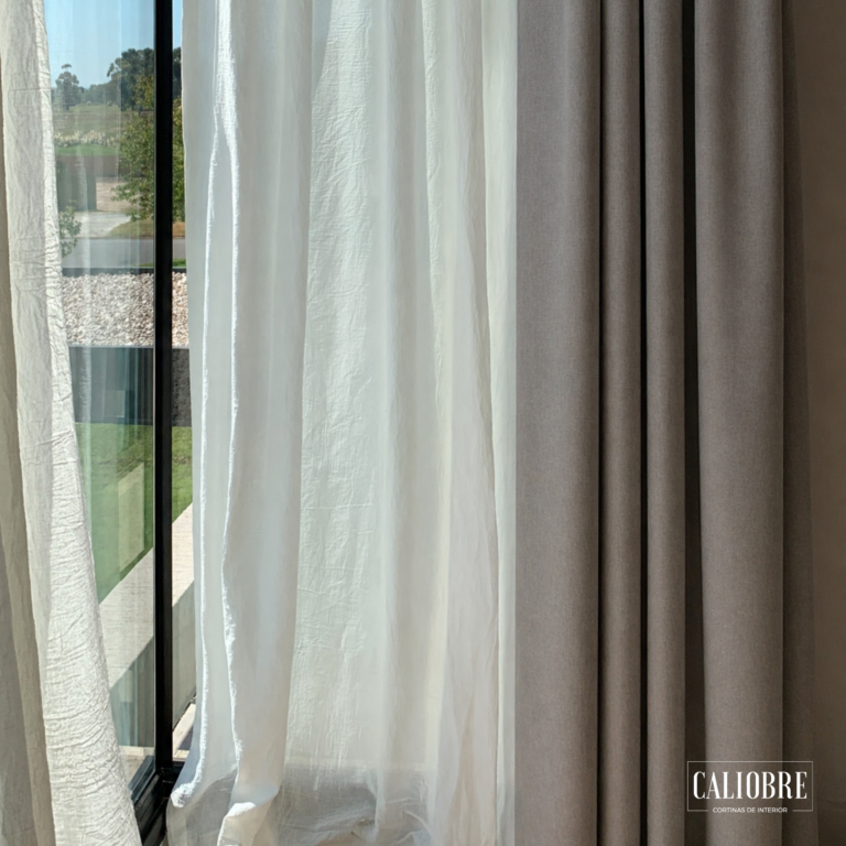cortinado doble cortina blackout y cortina liviana